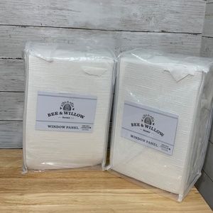 Bee & Willow Home Window Panel Textured Weave 50 x 108" NWT Set of 2 Panels